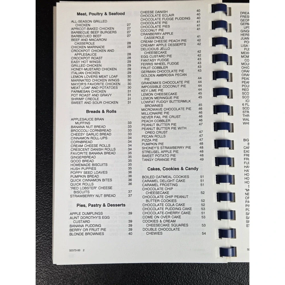 Central Middle School Fellowship Of Christian Students Cookbook Dobson, NC  2000